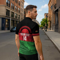 Custom Malawi Cricket Zipper Polo Shirt Go Champions Flag Style - Wonder Print Shop