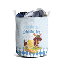 Germany Oktoberfest Laundry Basket Dachshund Beer and Bavarian Pretzel
