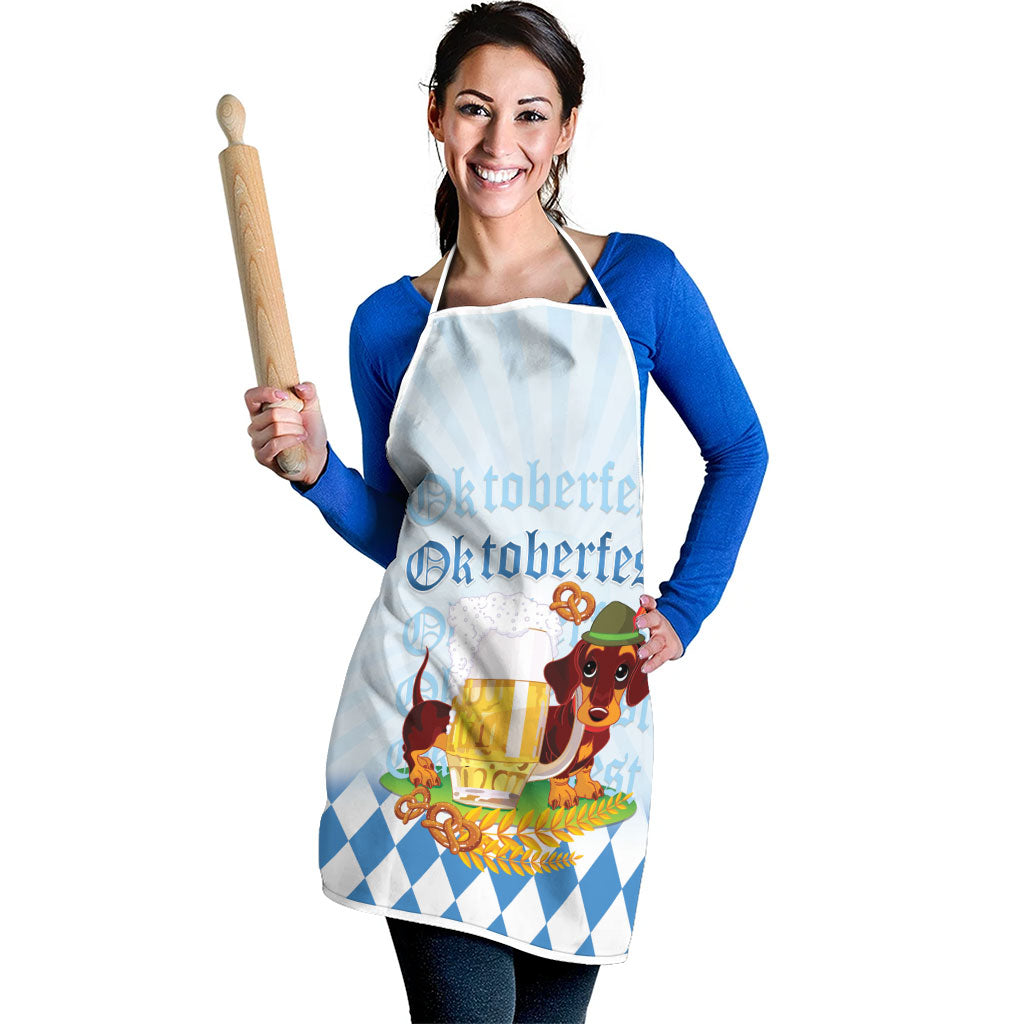 Germany Oktoberfest Apron Dachshund Beer and Bavarian Pretzel