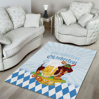 Germany Oktoberfest Area Rug Dachshund Beer and Bavarian Pretzel