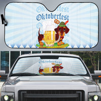 Germany Oktoberfest Auto Sun Shade Dachshund Beer and Bavarian Pretzel