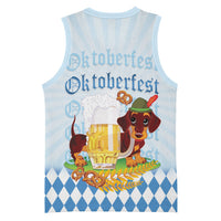 Germany Oktoberfest Basketball Jersey Dachshund Beer and Bavarian Pretzel