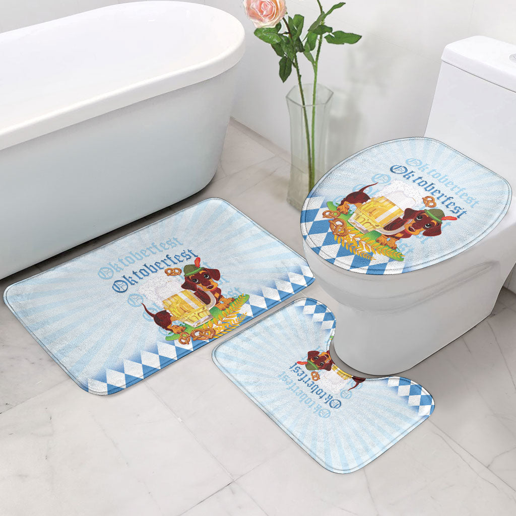 Germany Oktoberfest Bathroom Set Dachshund Beer and Bavarian Pretzel