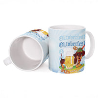 Germany Oktoberfest Ceramic Mug Dachshund Beer and Bavarian Pretzel