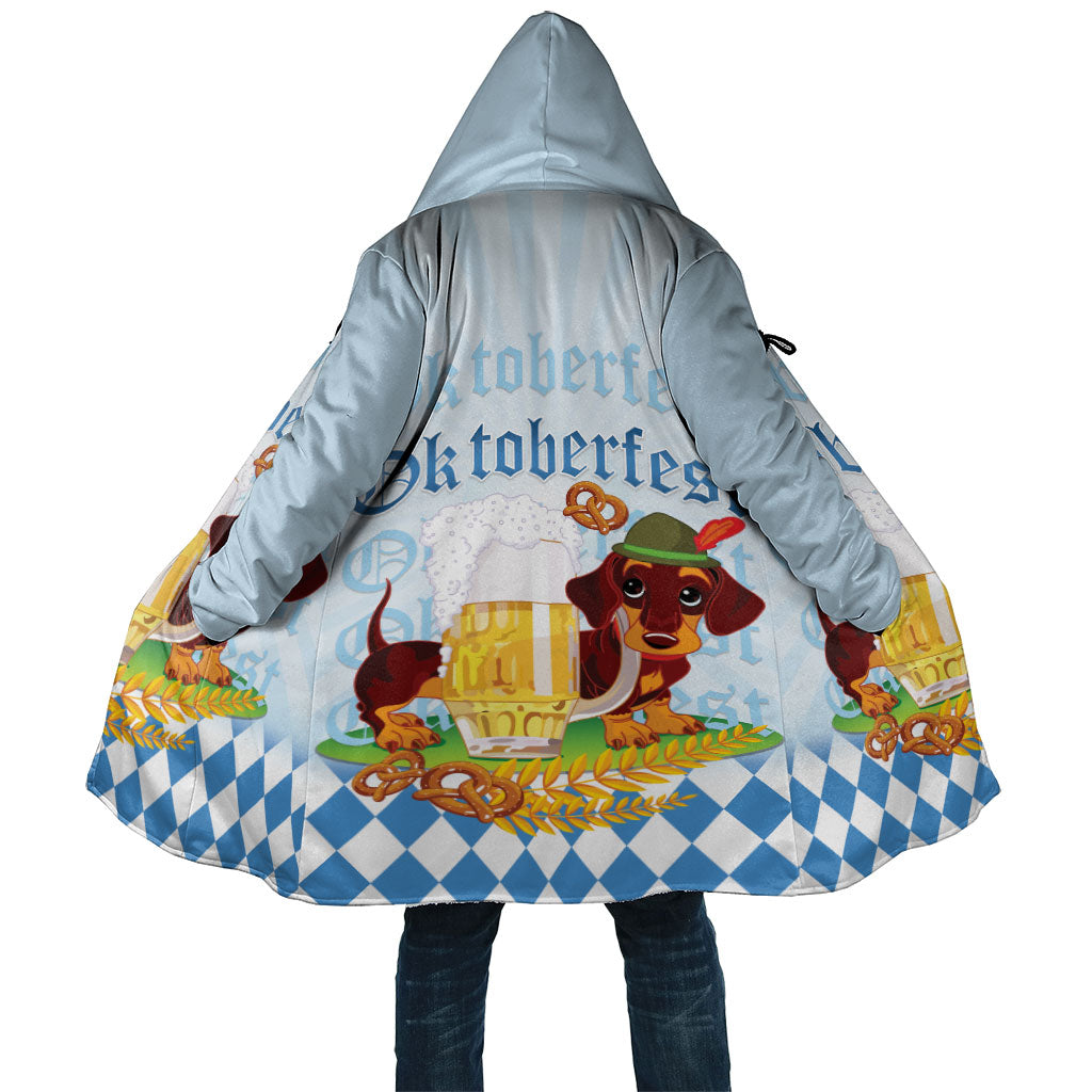 Germany Oktoberfest Cloak Dachshund Beer and Bavarian Pretzel