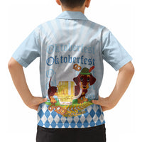 Germany Oktoberfest Hawaiian Shirt Dachshund Beer and Bavarian Pretzel