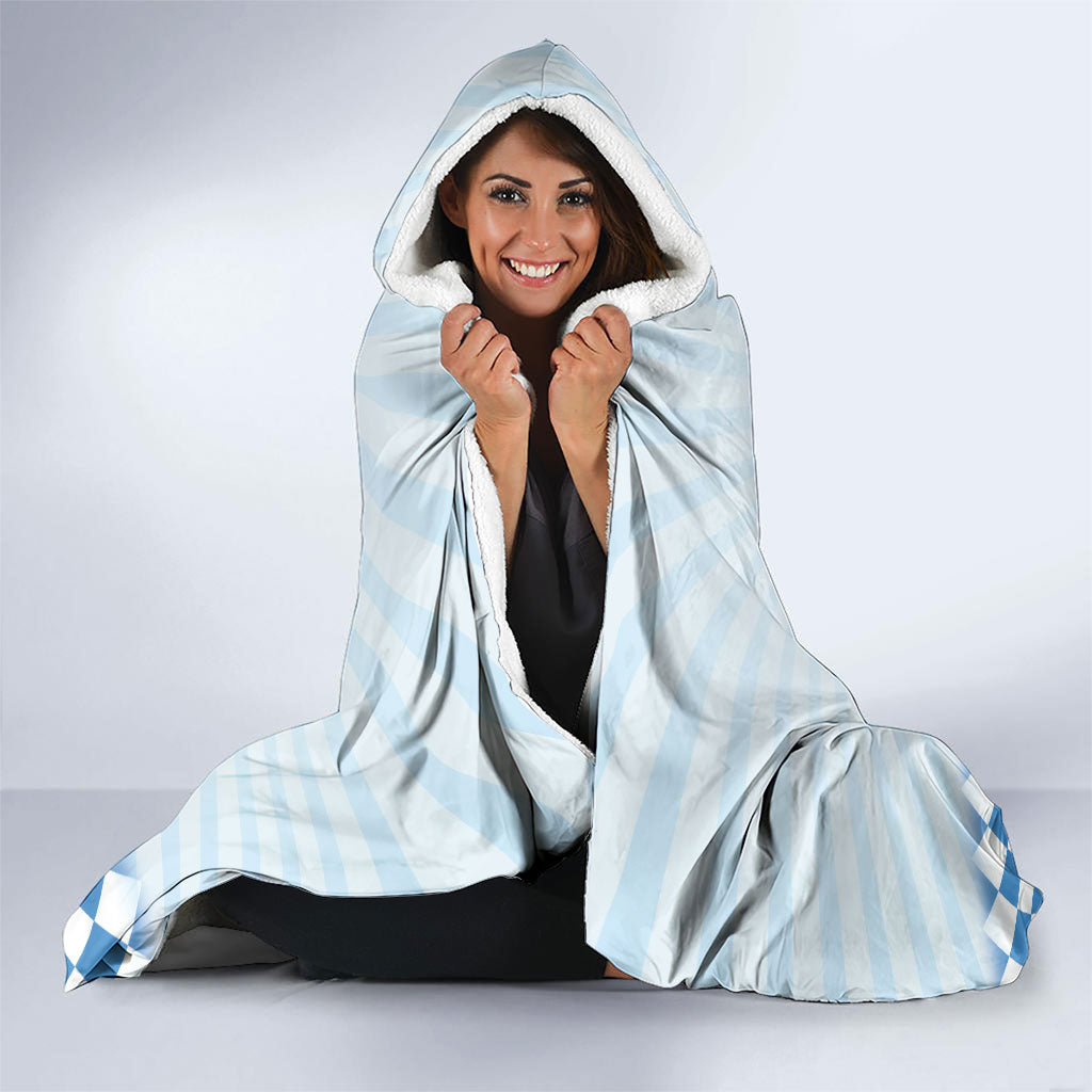 Germany Oktoberfest Hooded Blanket Dachshund Beer and Bavarian Pretzel