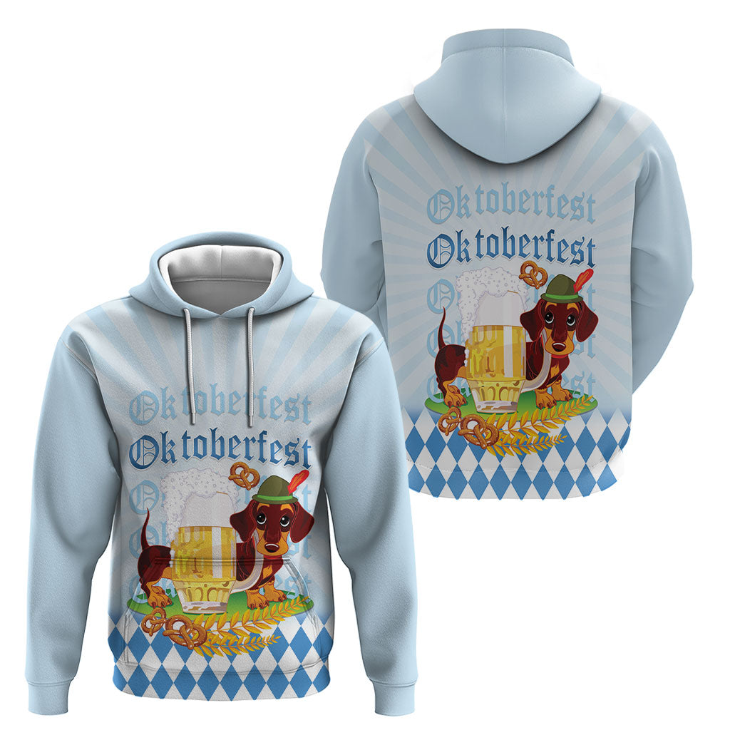 Germany Oktoberfest Hoodie Dachshund Beer and Bavarian Pretzel