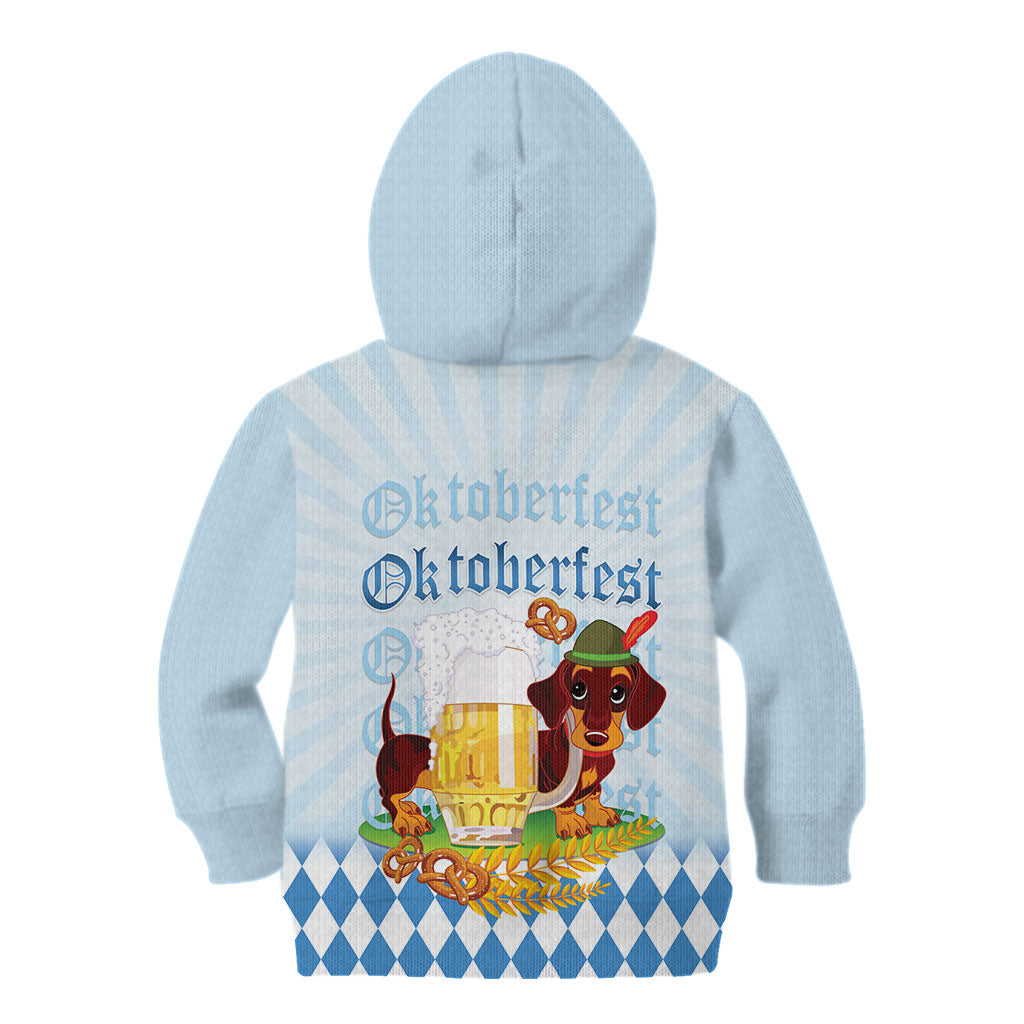 Germany Oktoberfest Kid Hoodie Dachshund Beer and Bavarian Pretzel