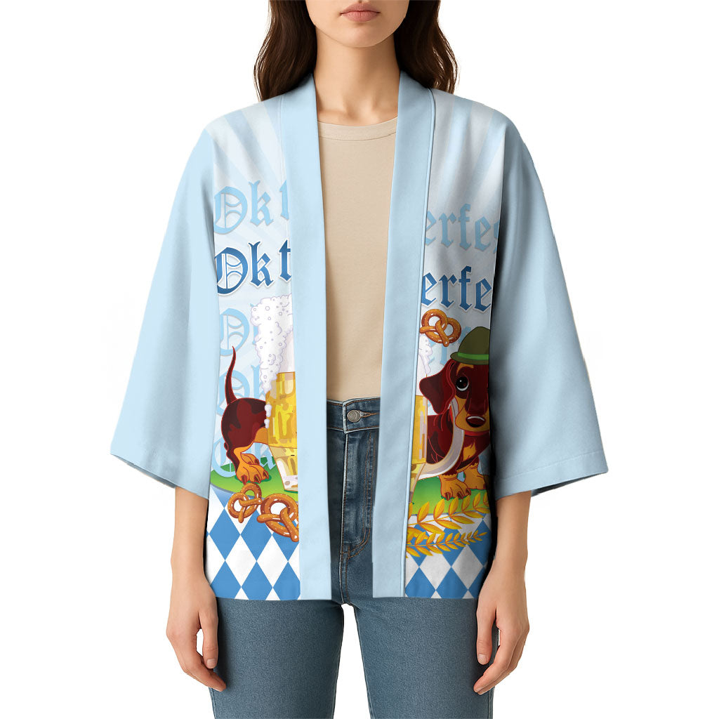 Germany Oktoberfest Kimono Dachshund Beer and Bavarian Pretzel