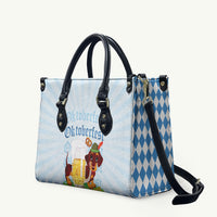 Germany Oktoberfest Leather Bag Dachshund Beer and Bavarian Pretzel