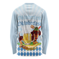 Germany Oktoberfest Long Sleeve Shirt Dachshund Beer and Bavarian Pretzel
