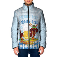 Germany Oktoberfest Padded Jacket Dachshund Beer and Bavarian Pretzel