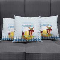 Germany Oktoberfest Pillow Cover Dachshund Beer and Bavarian Pretzel
