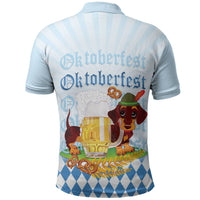 Germany Oktoberfest Polo Shirt Dachshund Beer and Bavarian Pretzel