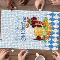 Germany Oktoberfest Puzzle Dachshund Beer and Bavarian Pretzel