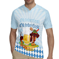 Germany Oktoberfest Rugby Jersey Dachshund Beer and Bavarian Pretzel