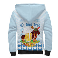 Germany Oktoberfest Sherpa Hoodie Dachshund Beer and Bavarian Pretzel