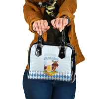 Germany Oktoberfest Shoulder Handbag Dachshund Beer and Bavarian Pretzel
