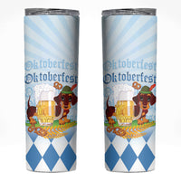 Germany Oktoberfest Skinny Tumbler Dachshund Beer and Bavarian Pretzel