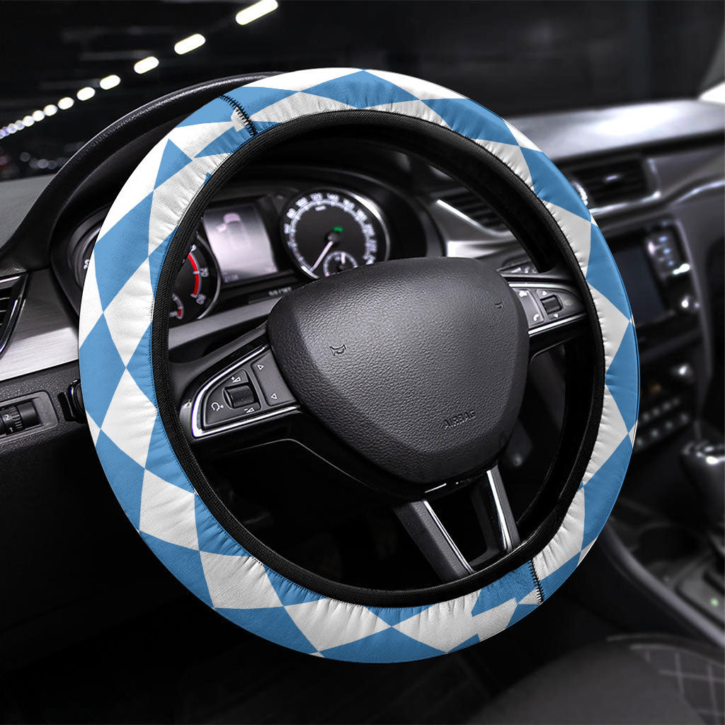 Germany Oktoberfest Steering Wheel Cover Dachshund Beer and Bavarian Pretzel