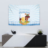 Germany Oktoberfest Tapestry Dachshund Beer and Bavarian Pretzel