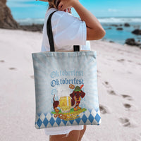 Germany Oktoberfest Tote Bag Dachshund Beer and Bavarian Pretzel