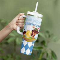 Germany Oktoberfest Tumbler With Handle Dachshund Beer and Bavarian Pretzel