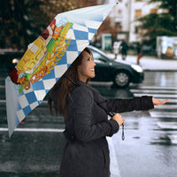Germany Oktoberfest Umbrella Dachshund Beer and Bavarian Pretzel