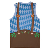 Lederhosen Oktoberfest Basketball Jersey Beers Bavarian Diamond Pattern