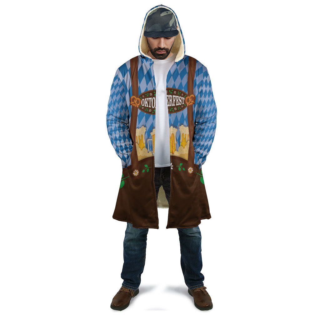Lederhosen Oktoberfest Cloak Beers Bavarian Diamond Pattern