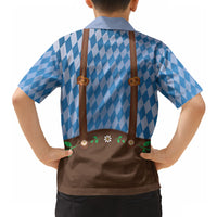 Lederhosen Oktoberfest Hawaiian Shirt Beers Bavarian Diamond Pattern