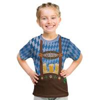 Lederhosen Oktoberfest Kid T Shirt Beers Bavarian Diamond Pattern