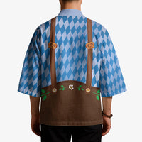 Lederhosen Oktoberfest Kimono Beers Bavarian Diamond Pattern