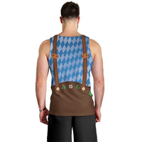 Lederhosen Oktoberfest Men Tank Top Beers Bavarian Diamond Pattern