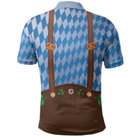 Lederhosen Oktoberfest Polo Shirt Beers Bavarian Diamond Pattern