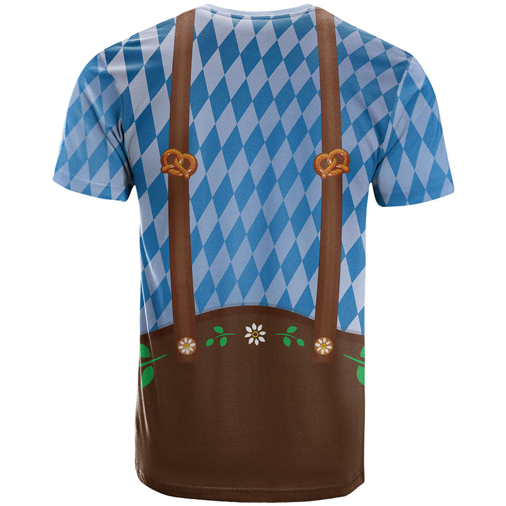 Lederhosen Oktoberfest T Shirt Beers Bavarian Diamond Pattern