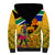 Personalised South Africa Heritage Day Sherpa Hoodie Traditional Dancer Kente Pattern With Flag Style - Wonder Print Shop