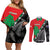 New Zealand And Lebanon Couples Matching Off Shoulder Short Dress and Long Sleeve Button Shirts Silver Fern Maori With Cedar Tree Together - Wonder Print Shop