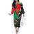 New Zealand And Lebanon Off The Shoulder Long Sleeve Dress Silver Fern Maori With Cedar Tree Together - Wonder Print Shop