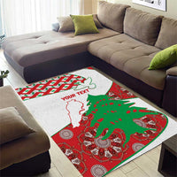 Personalised Lebanon Independence Day Area Rug Lebanese Map With Cedrus - Wonder Print Shop