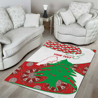 Personalised Lebanon Independence Day Area Rug Lebanese Map With Cedrus - Wonder Print Shop