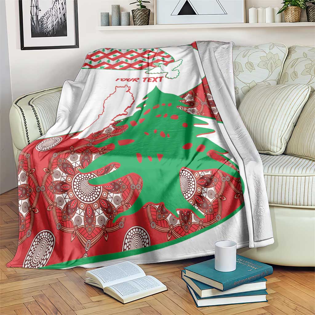 Personalised Lebanon Independence Day Blanket Lebanese Map With Cedrus