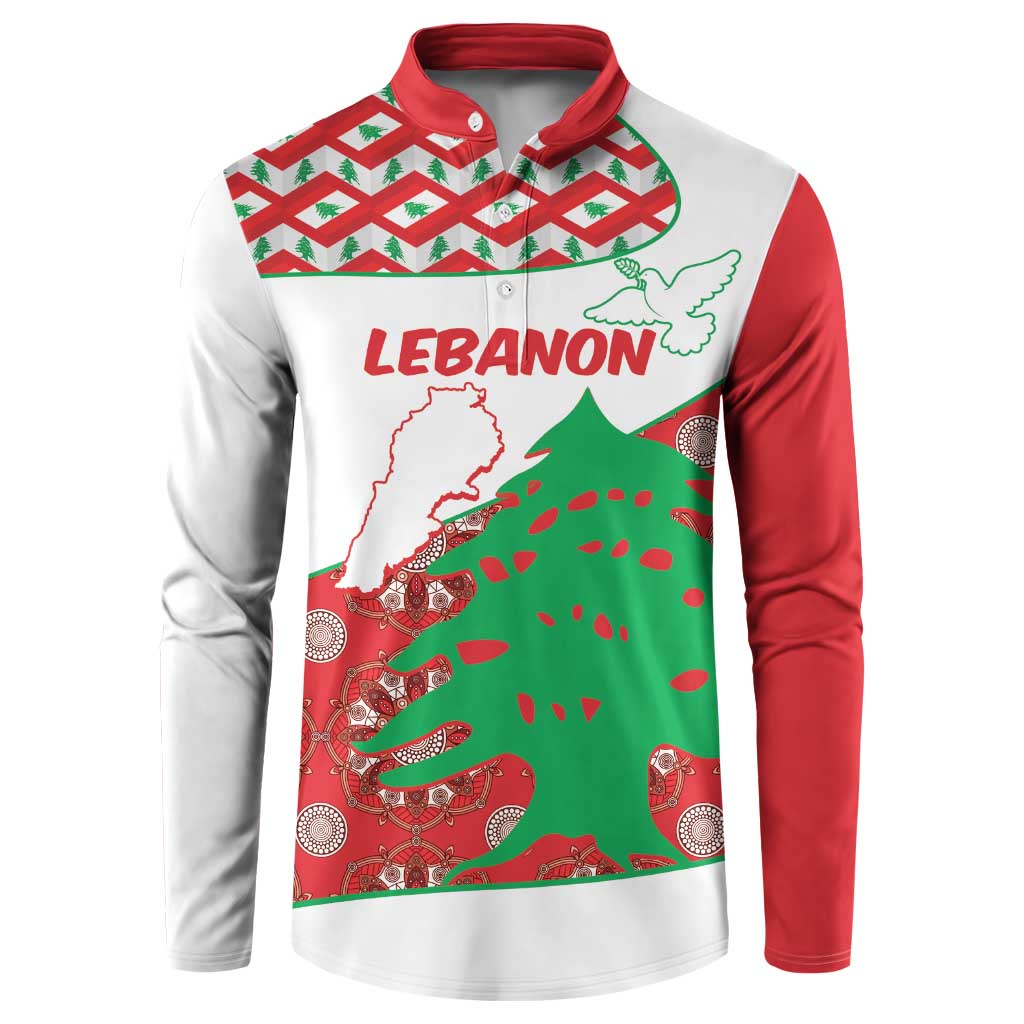 Personalised Lebanon Independence Day Button Sweatshirt Lebanese Map With Cedrus - Wonder Print Shop