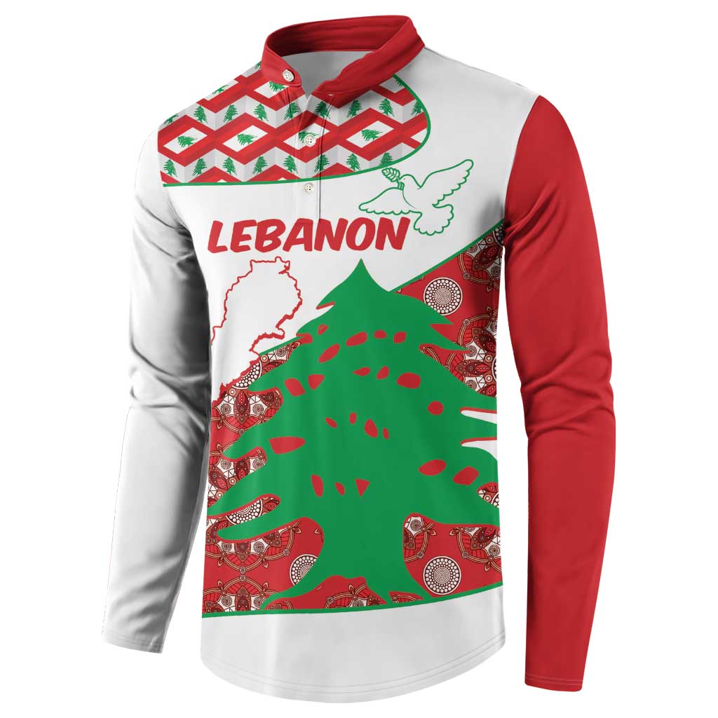 Personalised Lebanon Independence Day Button Sweatshirt Lebanese Map With Cedrus - Wonder Print Shop