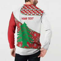 Personalised Lebanon Independence Day Button Sweatshirt Lebanese Map With Cedrus - Wonder Print Shop