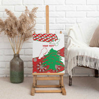 Personalised Lebanon Independence Day Canvas Wall Art Lebanese Map With Cedrus - Wonder Print Shop