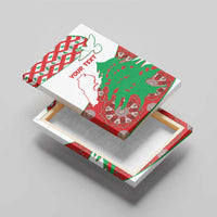 Personalised Lebanon Independence Day Canvas Wall Art Lebanese Map With Cedrus - Wonder Print Shop