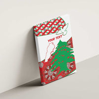 Personalised Lebanon Independence Day Canvas Wall Art Lebanese Map With Cedrus - Wonder Print Shop
