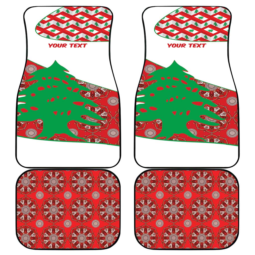 Personalised Lebanon Independence Day Car Mats Lebanese Map With Cedrus - Wonder Print Shop